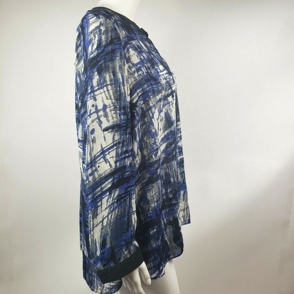 CHRISTOPHER & BANKS Blue Petite XL Top - Picture 4 of 7